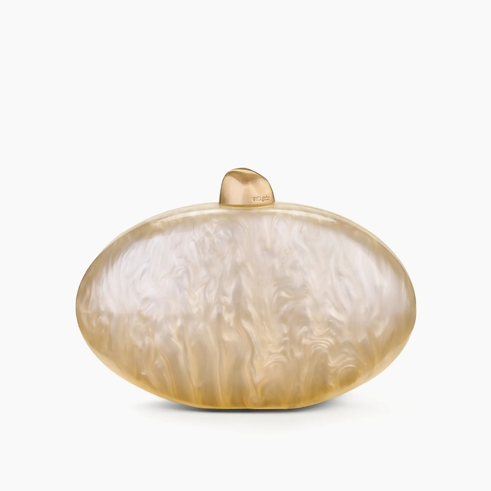 Cult Gaia Cream Gold Clutch Purse - Picture 3 of 12